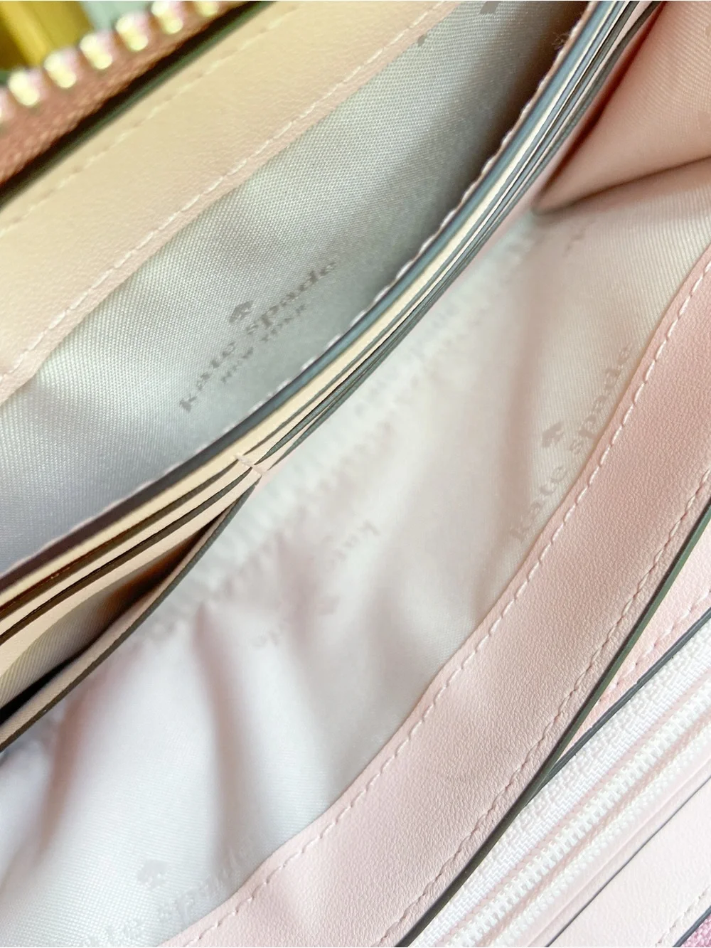 Kate Spade Rose Gold Glitter Continental Zip Around Wallet-Romantic Fairycore